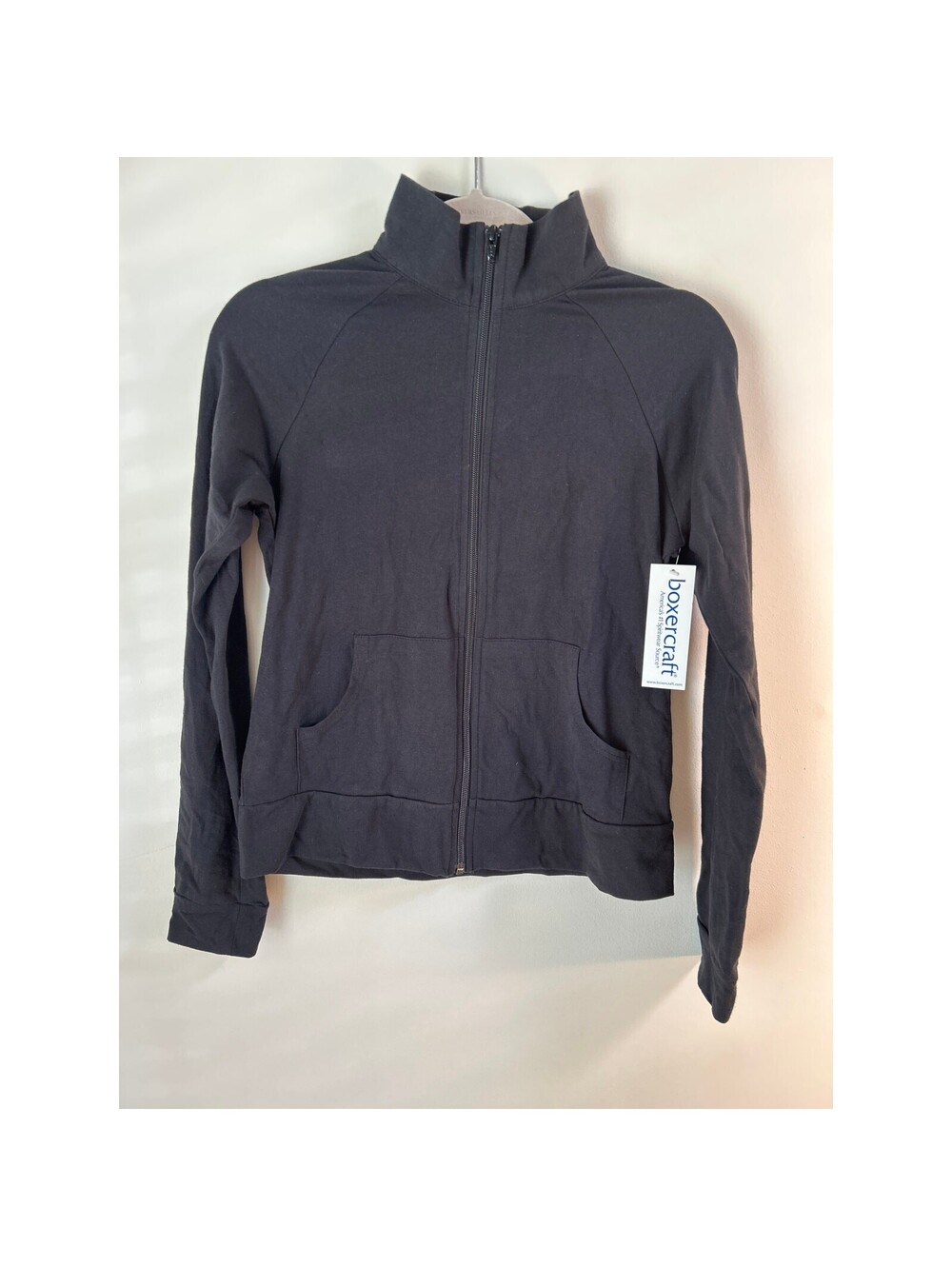 Boxercraft Womens S Practice Jacket Black Full Zip Athletic Track S89 NWT